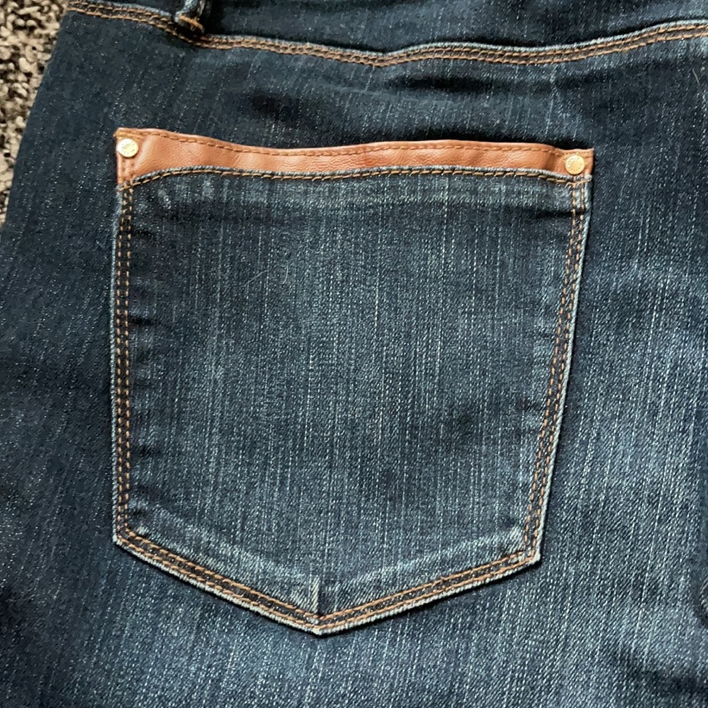 White House Black Market Dark Blue Jeans with Copper Details - Picture 7 of 7